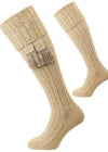 The Wye Cable Knit Shooting Sock, Oatmeal