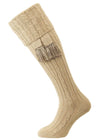 The Wye Cable Knit Shooting Sock, Oatmeal