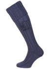 The Wye St Andrews Blue Cable Knit Shooting Sock 