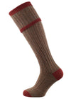 The Kyle Marl Shooting Sock, Hazlenut & Rosehip