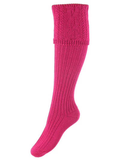 The Lady Glenmore Shooting Sock, Fuchsia