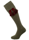 The Allensmore Cotton Cushioned Sole Shooting Sock , Olive