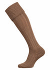 The Allensmore Cotton Shooting Sock in Taupe with cushioned sole.