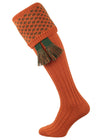 The Boughton Shooting Sock, Burnt Orange & Ivy