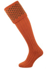 The Boughton Shooting Sock, Burnt Orange & Ivy