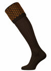 The Boughton Shooting Sock, Walnut & Burnt Orange