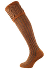 The Reiver Marl Cable Top Shooting Sock, Honeysuckle