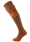 The Reiver Marl Cable Top Shooting Sock, Honeysuckle