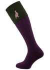 The Lomond Shooting Socks with Grouse Embroidery, Thistle & Spruce