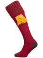 The Ambassador Merino Wool Shooting Sock, Deep Red