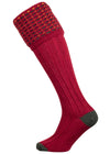 The Ambassador Merino Wool Shooting Sock, Deep Red