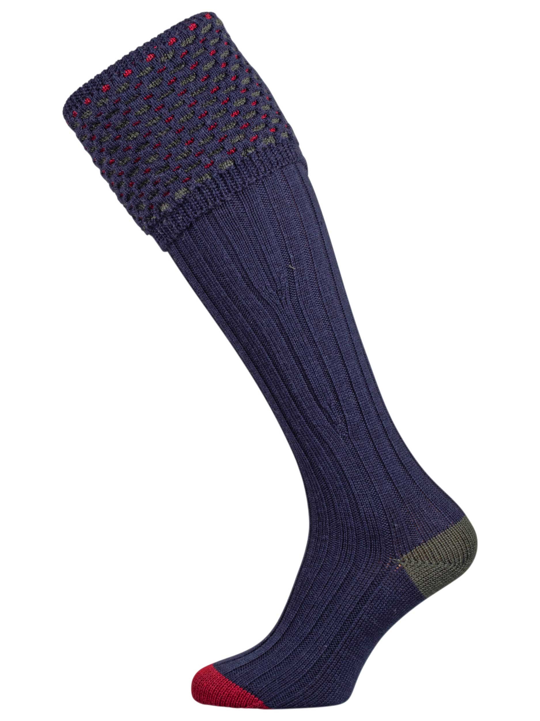 The Ambassador Merino Wool Shooting Sock, Navy