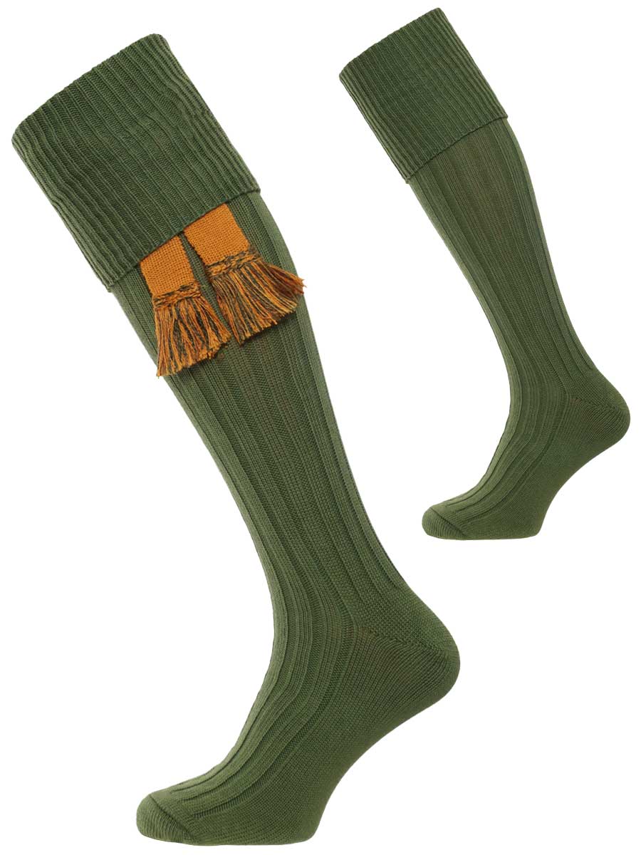 The Dodmarsh Cotton Shooting Sock, Moss