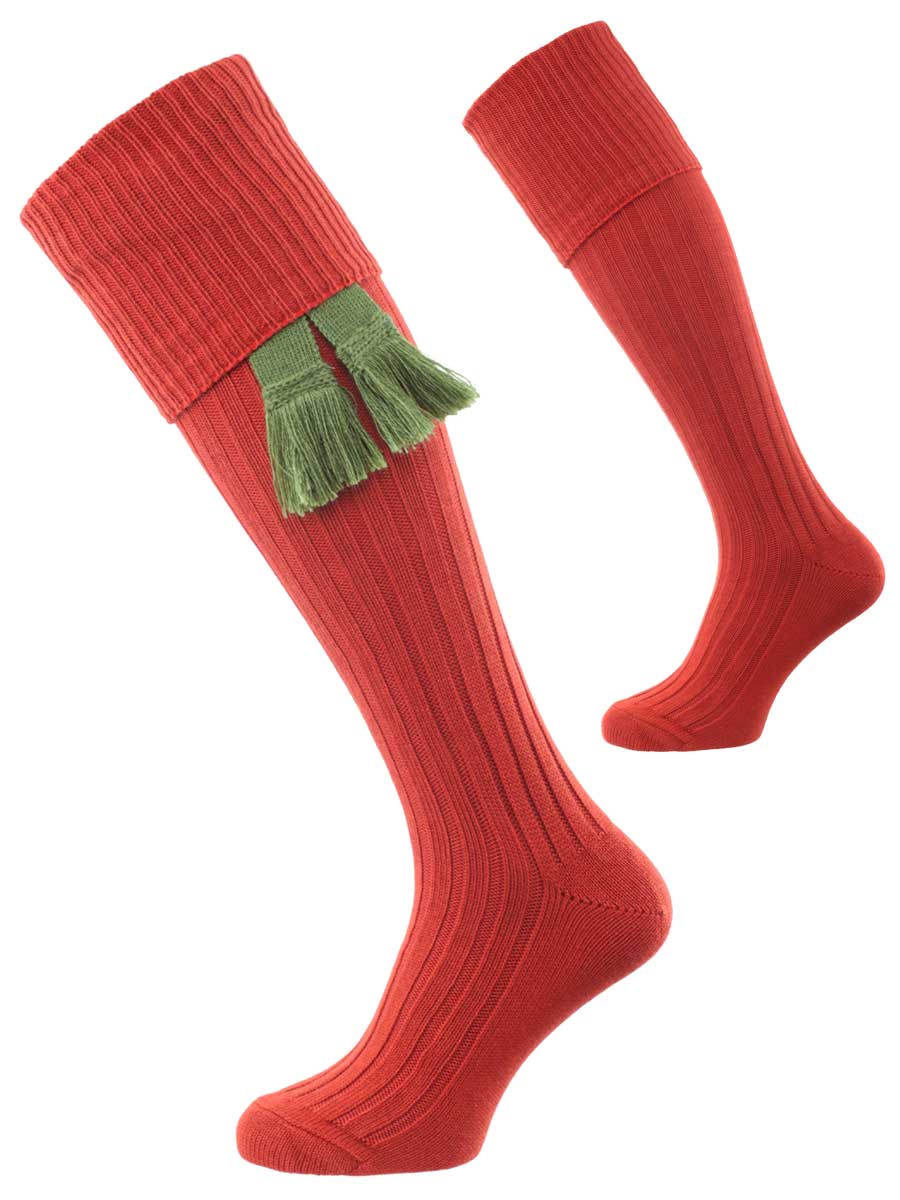 The Dodmarsh Cotton Shooting Sock, Rust