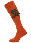 The Berrington 'Burnt Orange' Cotton Cable Top Shooting Sock