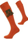 The Berrington 'Burnt Orange' Cotton Cable Top Shooting Sock