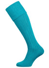 The Berrington Cotton Cable Top Shooting Sock, Ocean
