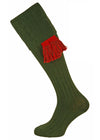 The Berrington 'Seaweed Green' Cotton Cable Top Shooting Sock