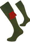 The Berrington 'Seaweed Green' Cotton Cable Top Shooting Sock