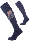 The Berrington Cotton Cable Top Shooting Sock, Marine