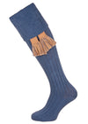 The Berrington Cotton Cable Top Shooting Sock, Narvik Blue