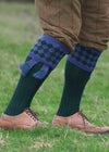The Fownhope Shooting Sock with Garter, Evergreen & St Andrews Blue