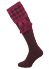The Fownhope Shooting Sock with Garter, Rioja