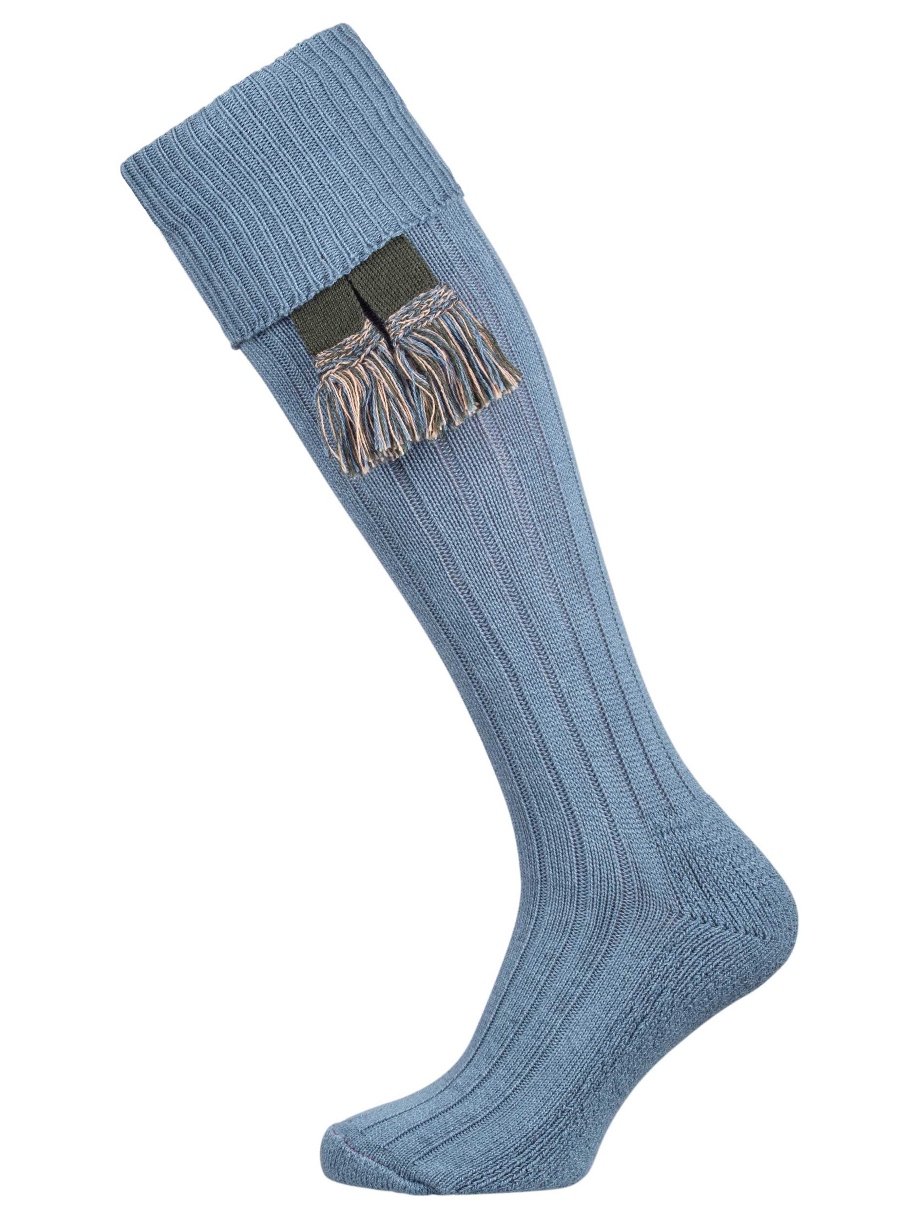 The Dormington Cushion Sole Cotton Shooting Sock, Airforce Marl
