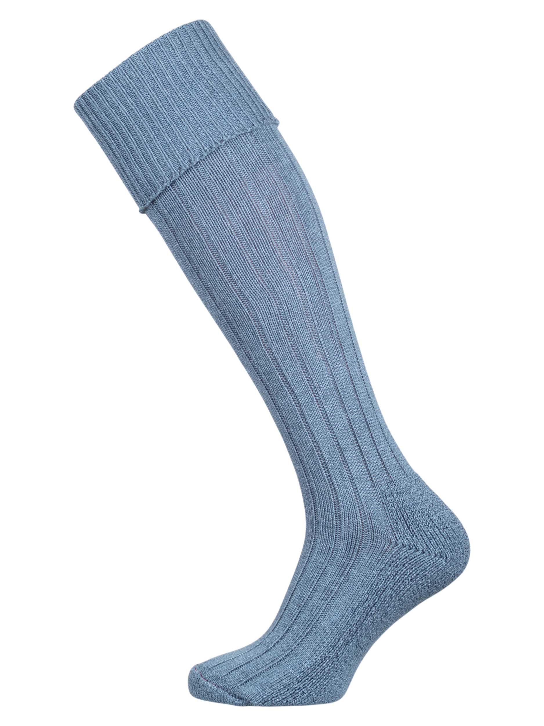The Dormington Cushion Sole Cotton Shooting Sock, Airforce Marl