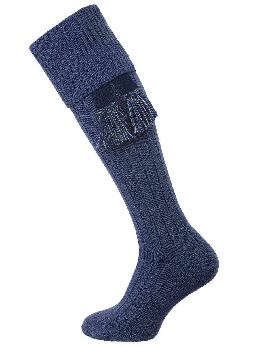 The Dormington Cushion Sole Cotton Shooting Sock, Ink Marl