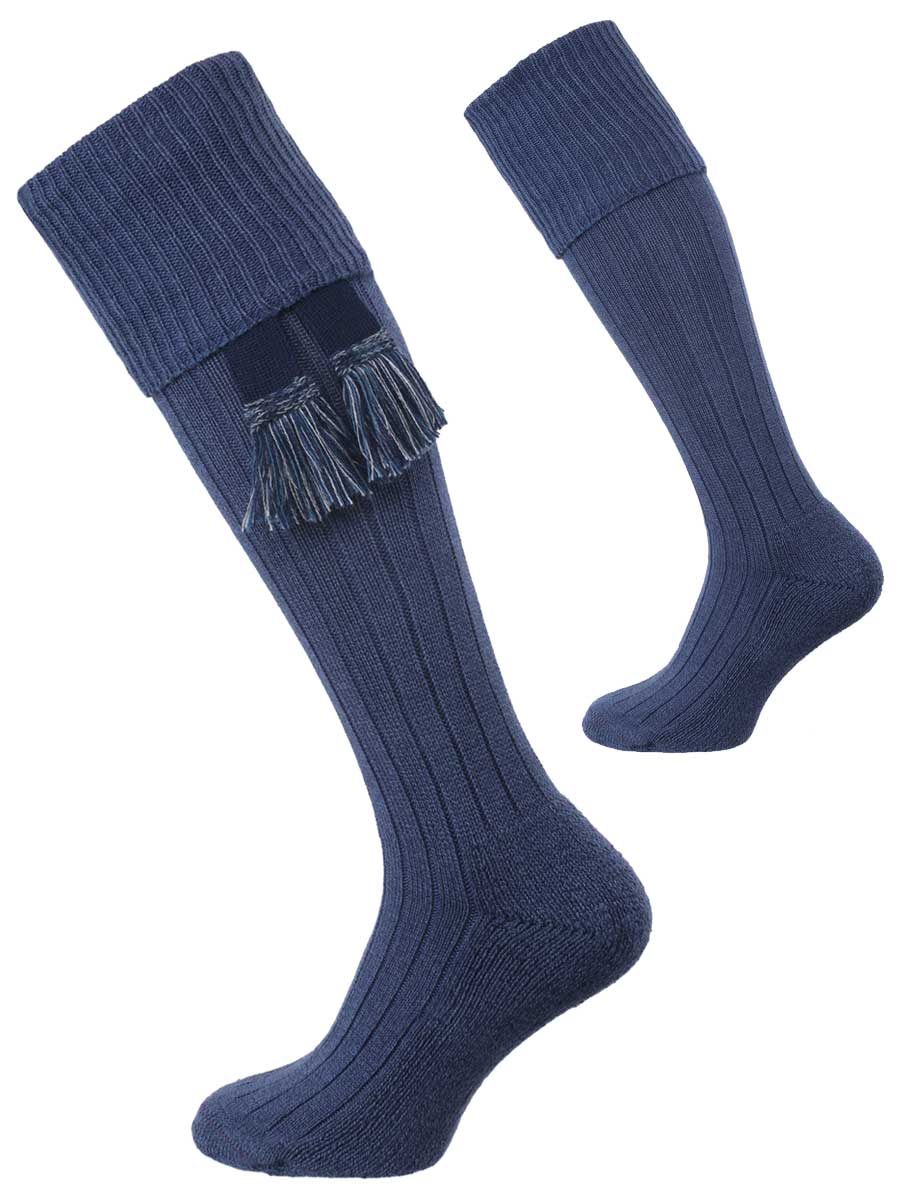 The Dormington Cushion Sole Cotton Shooting Sock, Ink Marl