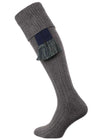 The Dormington Cushion Sole Cotton Shooting Sock, Nimbus Marl
