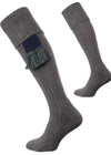 The Dormington Cushion Sole Cotton Shooting Sock, Nimbus Marl