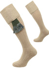 The Dormington Cotton Shooting Sock with Cushion Sole, Linen Marl