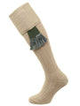 The Dormington Cotton Shooting Sock with Cushion Sole, Linen Marl