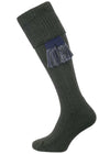 The Dormington Cushion Sole Cotton Shooting Sock, Seaweed Marl