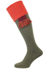 The Tarrington Cotton Shooting Sock, Avocado Green & Copper