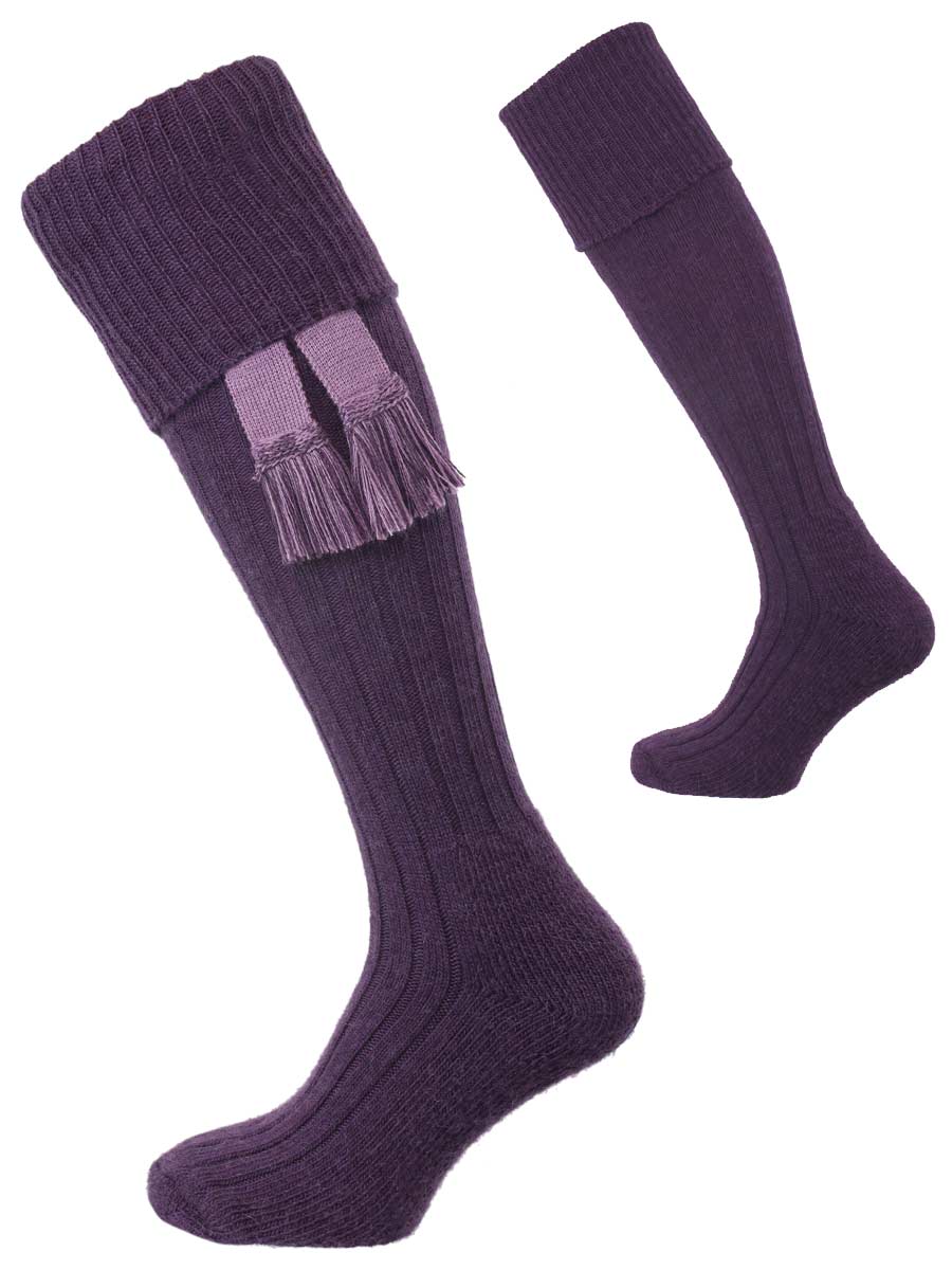 The Woolhope Cushion Sole Shooting Sock, Heather