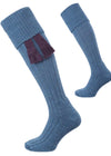 The Woolhope Cushion Sole Shooting Sock, Periwinkle Blue