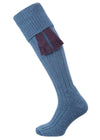 The Woolhope Cushion Sole Shooting Sock, Periwinkle Blue