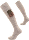 The Woolhope Cushion Sole Shooting Sock, Stone 