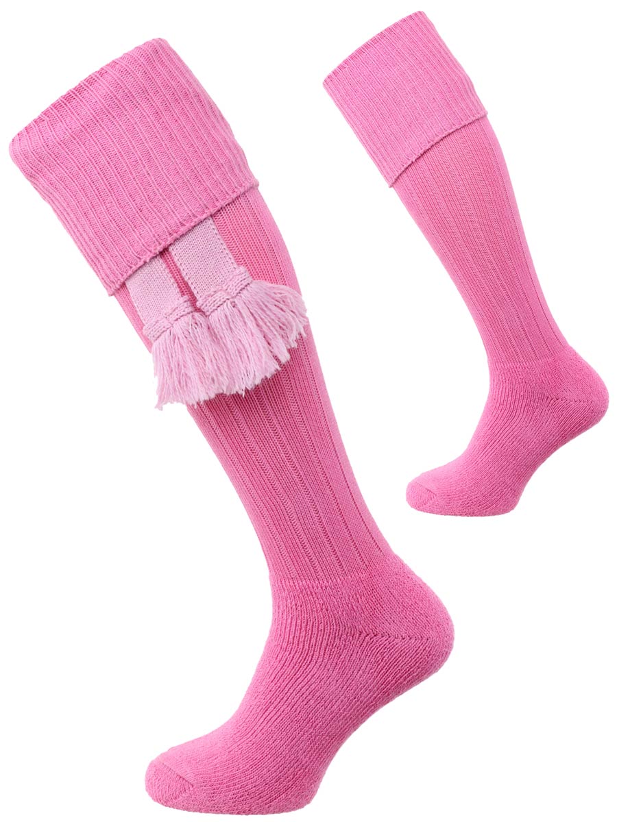 The Bosbury Cotton Cushion Foot Shooting Sock, Flamingo