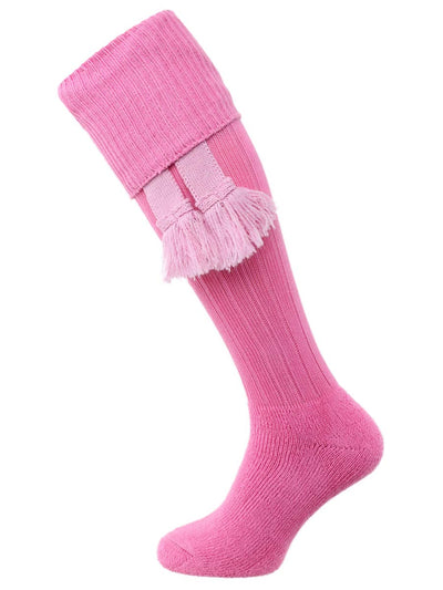 The Bosbury Cotton Cushion Foot Shooting Sock, Flamingo