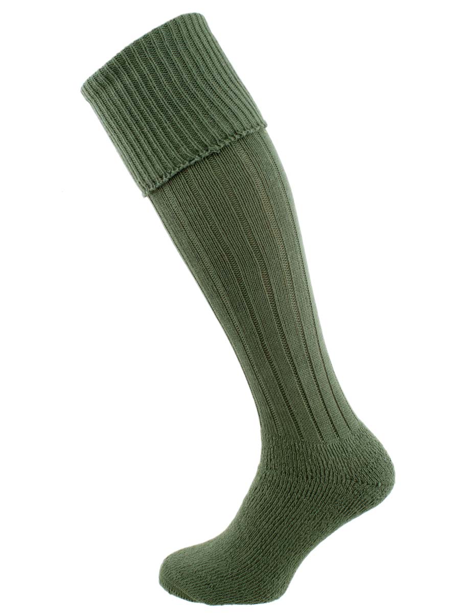 The Bosbury Cotton Cushion Foot Shooting Sock, Moss