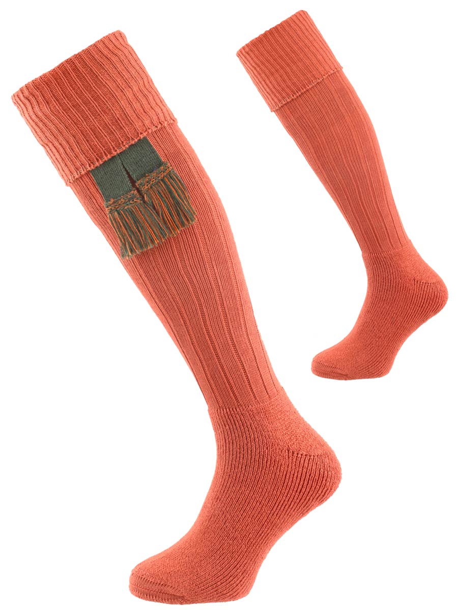The Bosbury Cotton Cushion Foot Shooting Sock, Pumpkin