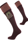 The Herringbone Shooting Sock, Mulberry