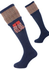 The Herringbone Shooting Sock, Navy