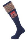 The Herringbone Shooting Sock, Navy