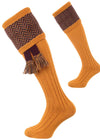 The Herringbone Shooting Sock, Ochre