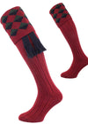The Grand Merino Wool Shooting Sock,  Deep Red